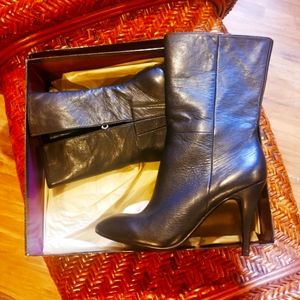 B. Makowsky. Black Leather Booties